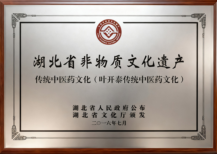 省级非物质文化遗产代表项目“叶开泰传统中医药文化”